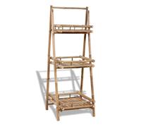vidaXL Étagère à plantes pliable 3 niveaux Bambou