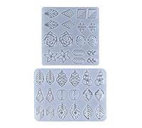 Tagesthema Amour Boucles d'oreilles Formes Feuilles Boucles d'oreilles Silicone Moule Résine Plateau Grand Beauté Bricolage Résine Epoxy Silicone