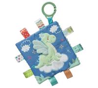 Taggies Jouet Crinkle Me avec papier bébé et couineur avec étiquettes sensorielles, 16,5 x 16,5 cm, Drax Dragon