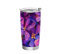 Tagimaucia Beauty Summer Flowers Bouteille d'eau en acier inoxydable avec couvercle pour femme pour boissons chaudes et froides simplement 591 ml