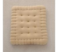 TAGKOMA Coussin De Sol Biscuit Couleur Unie Oreiller De Sol pour Adultes Chaise Coussins De SièGe Salon Chambre Salle De Classe en Plein Air Yoga MéDitation Grand Coussin De Sol,Couleur Crème,50x60cm