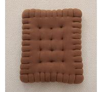 TAGKOMA Coussin De Sol Biscuit Couleur Unie Oreiller De Sol pour Adultes Chaise Coussins De SièGe Salon Chambre Salle De Classe en Plein Air Yoga MéDitation Grand Coussin De Sol,Brun,50x60cm