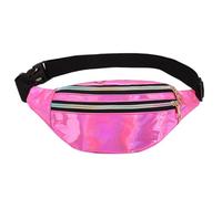 Taglia Unica Sac banane étanche pour voyage, fête, sport, course à pied, randonnée, usage quotidien, cadeau d'anniversaire pour fille, rose, 30.0 X 13 X 12.0 Centimeters, Imprimé papillon