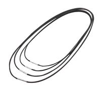 TAGMEIU Lot de 4 colliers en cuir réglables de 40 cm, 50 cm, 60 cm, 70 cm pour homme et femme, collier en corde noire pour la fabrication de bijoux