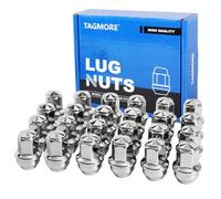 TAGMORE Lot de 24 écrous de roue M14 x 1,5 - Compatible avec Ford F-150/Expedition, Lincoln Navigator, ensemble d'écrous de roue chromés monobloc Design Factory