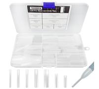 TAGOQUEN Lot de 120 embouts thermorétractables pour lacets, embouts en caoutchouc pour lacets de chaussures, clips de lacets de chaussures, lacets de corde utilisés pour le bricolage, les têtes de