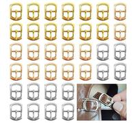 TAGOQUEN Lot de 36 Boucle de Ceinture à Rouleau,15 * 10mm Boucle de Ceinture à Rouleaux, Boucles à Rouleaux pour Sacs, Ceintures (Or, Jaune, Argent)