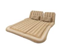 Tagowao Matelas auto-gonflant pour 2 personnes - Beige - Avec buse gonflable à double couche - Pour le camping, les voyages et la randonnée - 174 x 126 cm