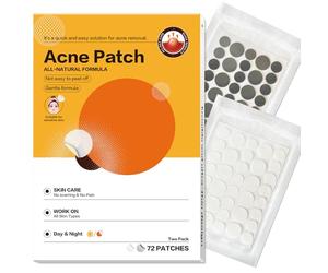 TagoZ 72 Patchs anti-acné, patch boutons acne, imperméables et invisibles, purifiants et nettoyants, estompent les marques d'acné, utilisables jour et nuit, 2 tailles (10/12 mm)