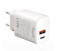 TagoZ Chargeur USB C, Puissance de 20W, Chargeur à Double Sortie, Compatible avec iPhone 16/15/14/13/12/11 Pro/Max/Plus/Mini/SE/X/XR/XS, iPad, Watch, Galaxy, Android et Plus