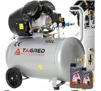 Tagred Kompressor 100L 530L / Minimum 10bar 3,5kW V2 Séparateur D'Huile +2x