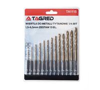 TAGRED TA1115 Kit de forêt spiralé pour métal
