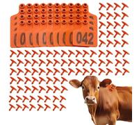 Tags de vache, étiquettes d'oreille de bétail de ferme, identification de 001-100 Tagger pour chèvre de chèvre de chèvre