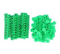 Tags d'oreille de bétail 100pcs numérotés 001 100 bétail à l'oreille animale pour vaches Pigs chèvre durable en plastique résistant aux intempéries Tracking Management Kit (Vert)