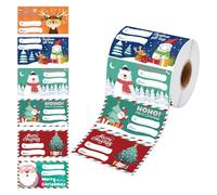 Tags Nom de Noël | 500 Pièces Amovibles Dessin Animé,Autocollants Papier Cadeau Noms Décorations De Noël | Pour Paquet Boîte À Travailler Enveloppe Enfants Adultes Amis Famille
