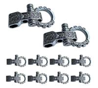 Tagtight 10Pcs Boucles Paracord en Alliage, Fermoirs Bracelet Paracorde Vis Goupille Manille Survie Bracelet Fermoirs en Métal, D'Ancrage Manilles Réglables, Boucles pour Bracelet Paracord Ceinture