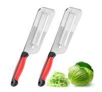 Tagtight 2 Pcs Coupe Legumes Manuel, Trancheuse à LéGumes Double Tranche Lame, Couteau à Trancher, ÉChelle de Poisson Nettoyant Couteaux, Chou Concombre Carotte Oignon Trancheuse ÉPlucheur