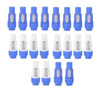 Tagtight 20 pièces NAC3FCA NAC3FCB Connecteur Speakon Connecteur Powercon mâle de 3 20 A 250 V Connecteur de fiche d'alimentation CA Bleu et gris