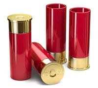 Tagtight 4Pcs Verres à Shot en Rouge, Parfaits pour servir de la tequila, whisky, rhum et Autres Spiritueux, Petites Tasses à Shot Cadeaux de Fête de Mariage, Fête des Pères, Noël, 9,2 x 3,2 x 3,6 cm