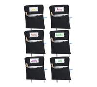 Tagtight 6Pcs Poche de Rangement de Chaise avec Étiquette Nominative, Sac de Chaise, Poches de Chaise pour Salles de Classe, Poches D'Étudiant Organisateur de Chaise pour Garder un livre, l'école