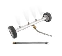 Tagtight Balai à eau pour nettoyeur haute pression, nettoyeur de dessous de voiture, lave-auto, lave-châssis, balai à eau avec tige d'angle à 45 degrés, balai à eau avec 4 buses