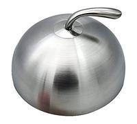 Tagtight Cloche à hamburger, 20 Cm Couvercle de Steak en Acier Inoxydable, Teppanyaki DôMe Plat Couvercle Maison Rond RéSistant à L'Huile Repas Couverture Alimentaire Cuisine Cuisson