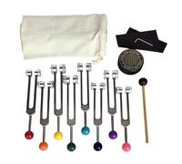Tagtight Kit de diapason pour chakra pour la guérison, les diapasons neurologiques, le tuning , avec activateur de diapason pour la guérison, la thérapie sonore, le soin du corps, l' et