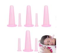 Tagtight Lot de 2 Massage ventouses faciales en silicone naturel, appareil de massage de la cellulite, huile de massage du visage, artefact facial d'aspiration anti-cellulite, Soin beauté