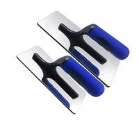 Tagtight Lot de 2 truelles de plâtre vénitiennes en acier inoxydable - Outils à main - Truelles de lissage pour peinture, plâtrage, plâtrage, finition - Réutilisables et durables