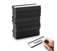 Tagtight Lot de 30 porte-étiquettes magnétiques avec porte-cartes, étiquettes magnétiques à écrire avec films de protection en plastique pour étagères en métal, casiers, tableau blanc (2,5 x 7,62 cm)
