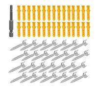 Tagtight Lot de 50 clous sans couture Vis à double tête en bois Plinthe sans couture Clous Ligne de pied Clous spéciaux Vis de sécurité