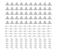 Tagtight Lot de 50 fermoirs rotatifs pour œillets ovales, fermeture Twist Lock de qualité marine avec œillets et boulons, bouton rotatif, pour bâche de remorque de voiture, fermetures marine en toile