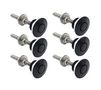 Tagtight Lot de 6 Aluminium Vehicle Hood Pins-Quick Release Lock Loquet Bumper, License Plate Lock Clip, Push Button Bonnet
