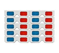 Tagtight Lunettes 3D en Papier, 10 Paires de Lentilles Stéréo en Papier Rouge et Bleu pour Films Ensemble de Lunettes 3D en Papier Anaglyphe
