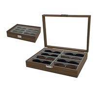 Tagtight Organisateur de lunettes pour 8 lunettes, boîte à lunettes pour ranger lunettes de soleil, vitrine, haut de gamme, organisateur de bijoux, boîte à lunettes pour lunettes de soleil, bijoux,
