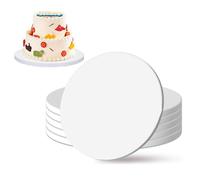 Tagtight Plateau à Gâteau Rond Cake Board 25 cm, Tambour à Gâteau de 10 Pouces, Planches à Gâteaux Rond, Base de Gâteau Multicouche Résistante à Flexion pour Décoration Cake, Tarte (5Pcs)