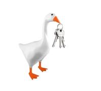 Tagtight Porte-clé magnétique en forme d'oie 3D mignonne en forme d'animaux - Porte-clé Kawaii - Organisateur de clés de voiture - Sculpture amusante - Décoration de bureau de véranda