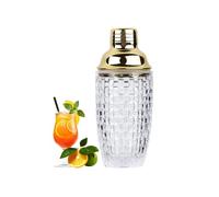 Tagtight Shaker à cocktail en verre de 13 Oz, shaker à martini en verre pour cocktails, shakers à boissons, Shakers à et Shakers à Cocktail DoréS, meilleur cadeau pour débutant