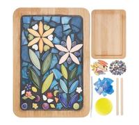 Tagtight Sous-Verre Mosaïque Kit, Bambou Tasse Sous-Verres, Mosaique Loisir Creatif pour adultes et débutants, Dessous de verre décoratif pour mosaïque faite à la main - Art mosaïque DIY