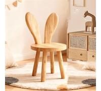 Tagtight Tabouret pour Enfants, Tabouret de Planche en Bois, Mignon en Bois avec Oreilles de Lapin, Meuble pour Enfants, pour Manger, Lire et