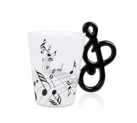 Tagtight Tasse à café de musique créative personnalisée, tasse à thé en céramique de note, tasse du matin, tasse de thé au lait, tasse de musique cadeau pour anniversaires, femmes, filles, petite amie