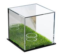 Tagtight Vitrine de balle de golf, vitrine carrée pour balle de golf, boîte à souvenir, housse de rangement avec miroir en acrylique pour baseball, balle de golf, objets de collection