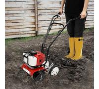 Tagtuell Fraise de jardin à essence, coupe-sol à 2 temps, fraise de sol pour creuser et ameublir le jardin, largeur du sol 35 cm