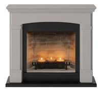 Cheminée électrique à bougies parfumées - HELMI Zenflame - Effets flammes et crépitement - Beige