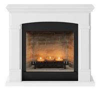 Cheminée électrique à bougies parfumées - HELMI Zenflame - Effets flammes et crépitement - Blanc