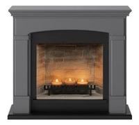 Cheminée électrique à bougies parfumées - HELMI Zenflame - Effets flammes et crépitement - Gris