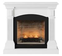 TAGU Cheminée électrique à bougies parfumées - MAGNA Zenflame - Effets flammes et crépitement - Blanc G