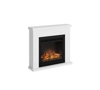 TAGU Frode Cheminée électrique avec Chauffage, 1500W, Programmable sur 7 Jours, Thermostat numérique, Télécommande (Blanc Pur)