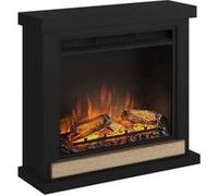 Tagu Cheminée électrique à poser 1500 W avec cadre en bois Hagen noir