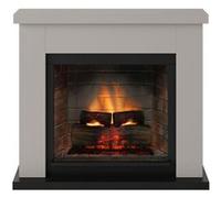 TAGU Cheminée électrique connectée 1400W - FRODE Powerflame 2 - effets flammes 3D, et crépitement - Beige G